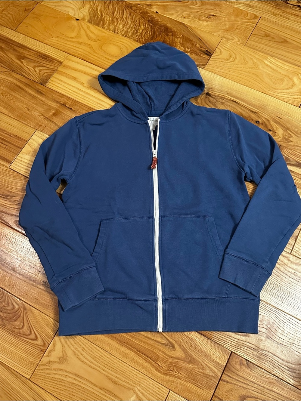 Crewcuts Boys Full Zip Hooded Sweatshirt, Dusty Blue, XL (12-14)